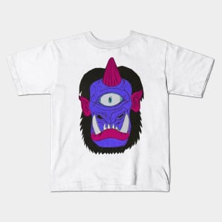 Cyclops Monster Mask Cardboard Papercraft Putrid Purple Kids T-Shirt